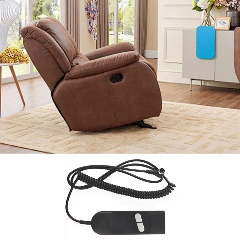 

Ergonomic Double Button Motor Controllers Switches Spring Cord Direct Plugs 5 Pin Interfaces for Electric Sofa