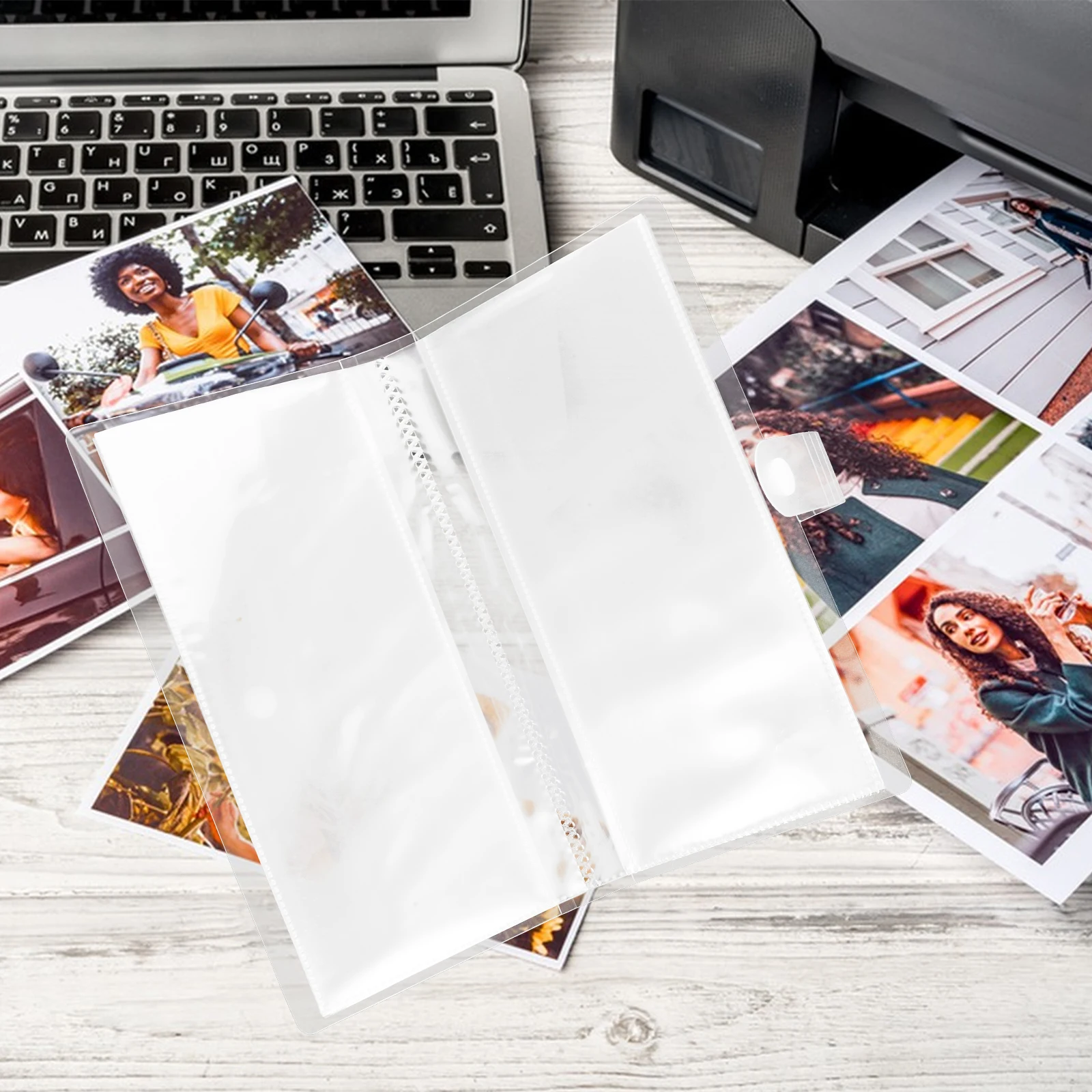 

2pcs Airline Tickets Album Lightweight Compact Ticket Storage Book Clear Refillable Card Holder Snap Closure Durable Large