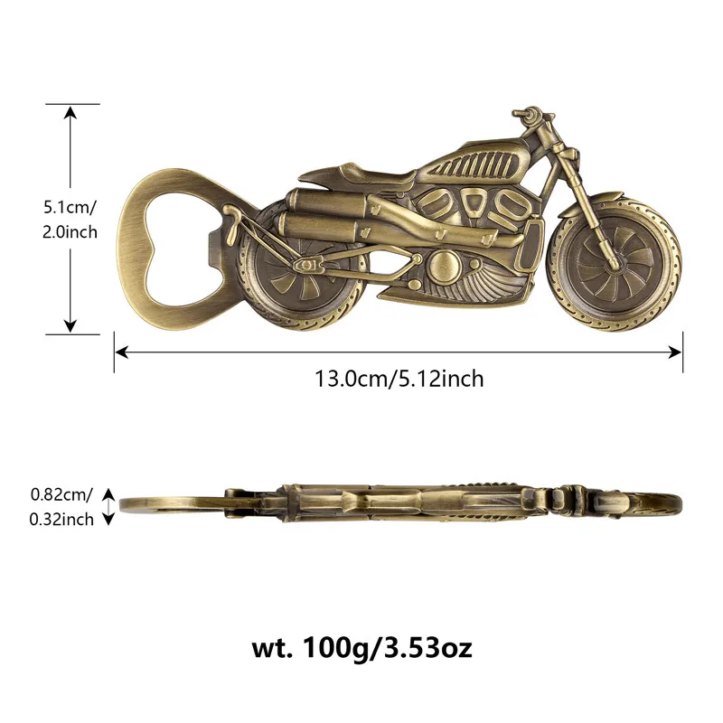Cool Metal Beer Opener Motorcycle Shape Bottle Soda Opener Kitchen Bar Accessory Decoration Wedding Party Present Set with Bag