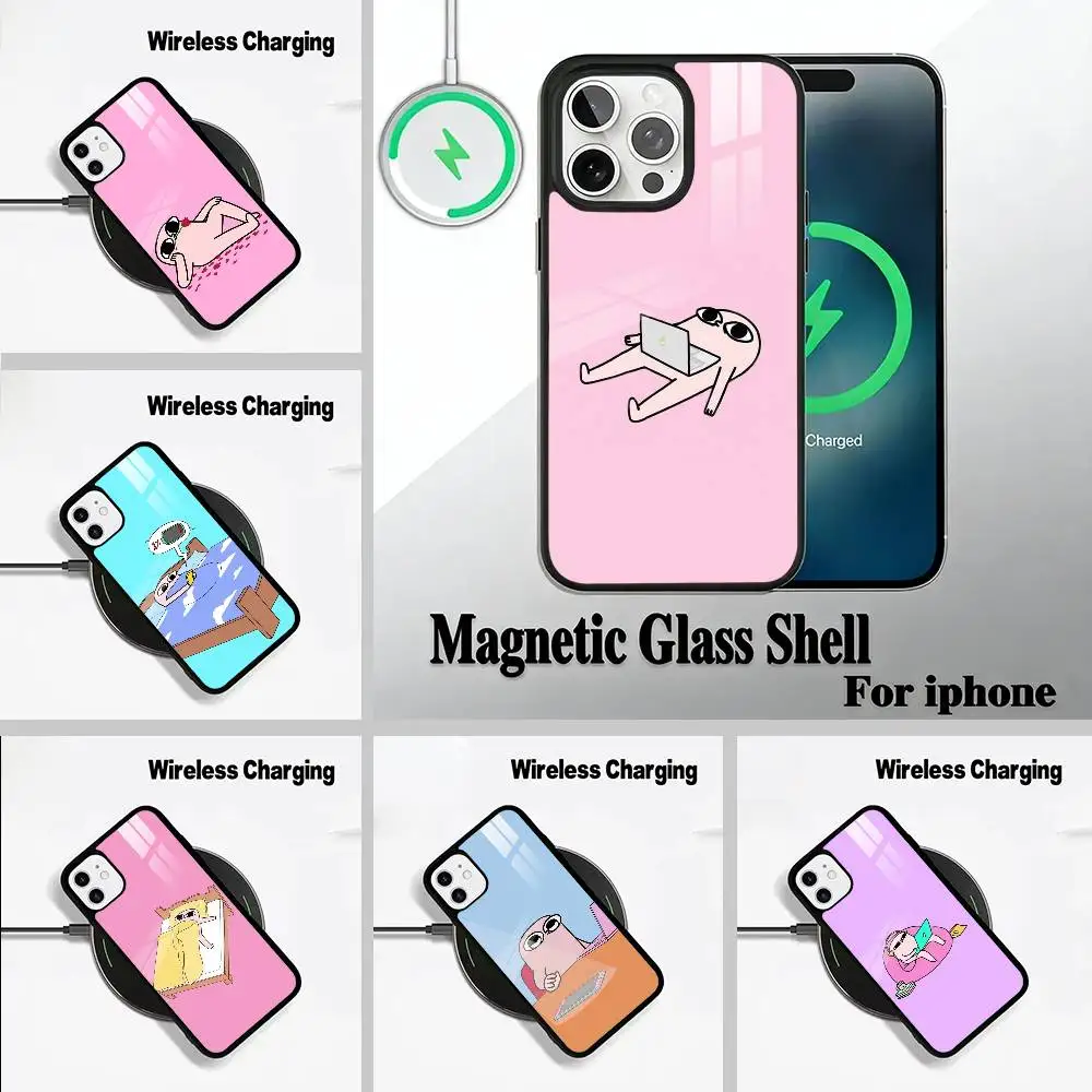 

C-Cartoon- Ketnipz Cute Phone Case For IPhone17 16 15 14 13 12 11 Pro Max 16/15/14Plus Wireless Charger Cover Funda