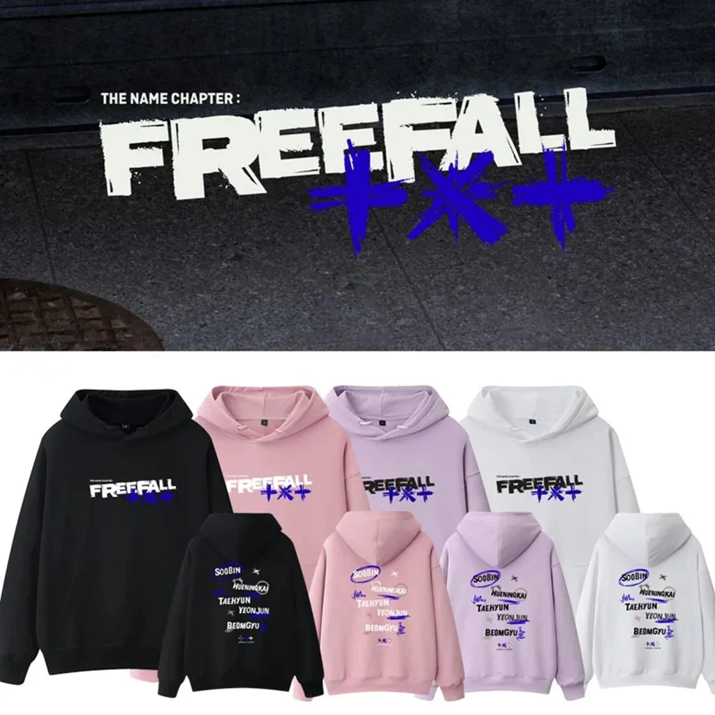 

kpoptxt Hoodie The Name Chapter FREEFALL Hoodies women Men Autumn Sweatshirt tian guozheng Pullover Hoody Kpop Clothes For Fans