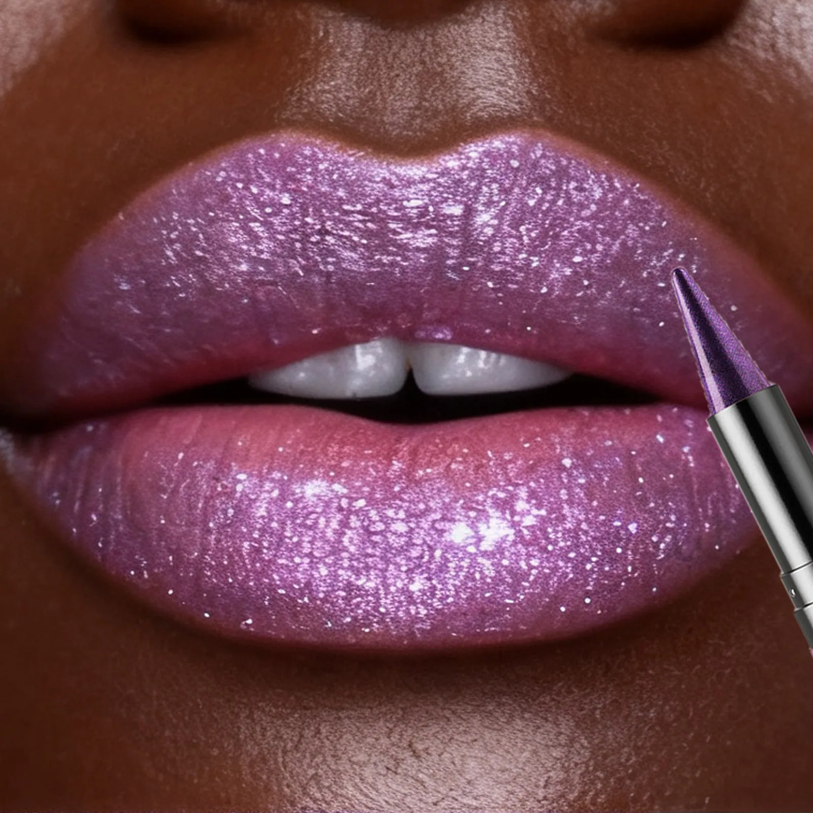 YOUNG VISION 3colors/pack Pointed Fine Glitter Lipstick Facial Multi-Purpose Pearlescent Lipstick