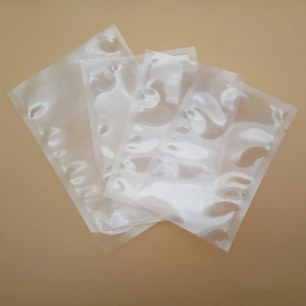 100Pcs Vacuum Sealer Bags Transparent Heavy Duty Compatible Commercial Semi Automatic Large Vacuum Machine Bpa Free Storage Bags