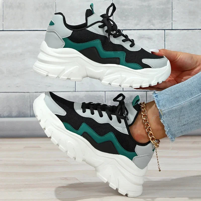 Couple Platform Increase Clunky Sneaker Breathable Comfortable Four Seasons Casual Sports Shoes Fashion All Match Outdoor Shoes image 3