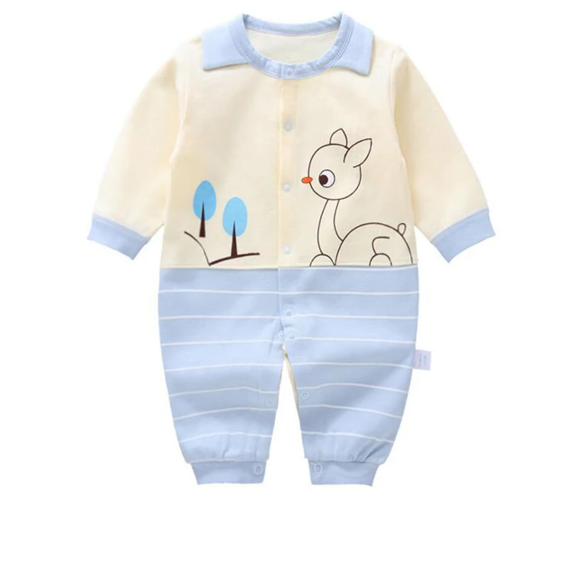 Bé Romper Áo Liền Quần Đùi Bé Trai Quần Áo Cotton Unisex Bé Gái Quần Áo Trẻ Sơ Sinh Tay Dài Sơ Sinh 3M-12M