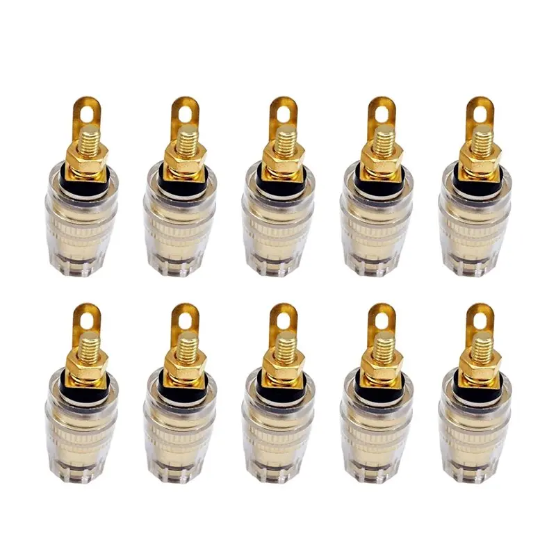 Audio Post Mounts 10Pcs 4Mm Crystal Binding Post Banana Plug Socket Connectors B