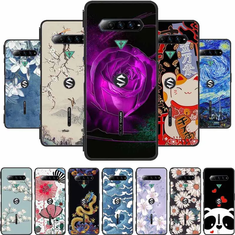 Funda con relieve 3D para Xiaomi Black Shark 4, funda de teléfono con relieve, funda de silicona suave para Xiaomi Black Shark 4S Pro, funda trasera Capa