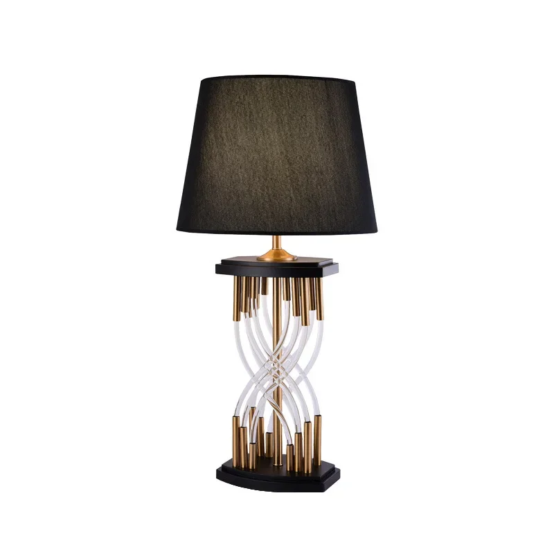 Light luxury living room desk lamp creative hotel model room study art decoration bedroom bedside lamp