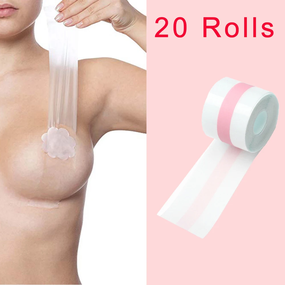 

20 Rolls 5cm x 5M Invisible Boob Tape Women Bra Nipple Cover Adhesive Push Up Breast Lift Tape for wholesale