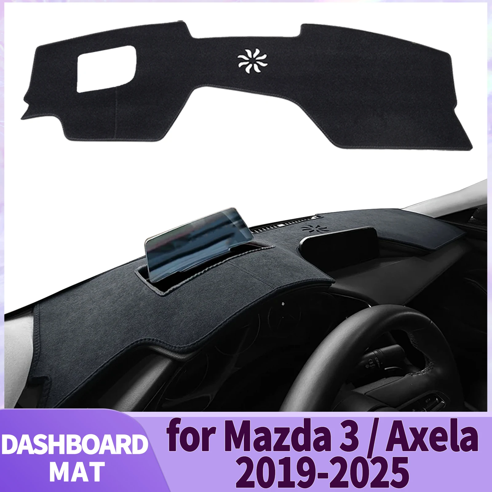 

fit for Mazda 3 Axela BP 2019 2020 2021-2025 Car Accessories Dashmat Dashboard Cover Pad DashMat Sunshade Protective Carpet