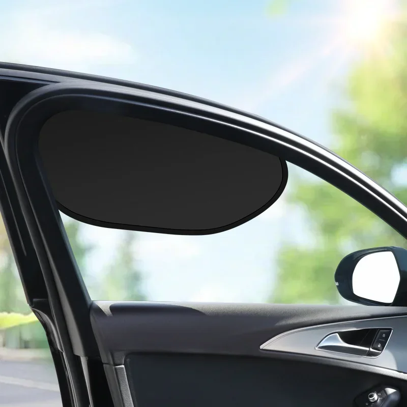 Portable Black Car Side Window Sunshade, Light Block Privacy Screen Foldable Storage Auto Visor For Most Vehicles