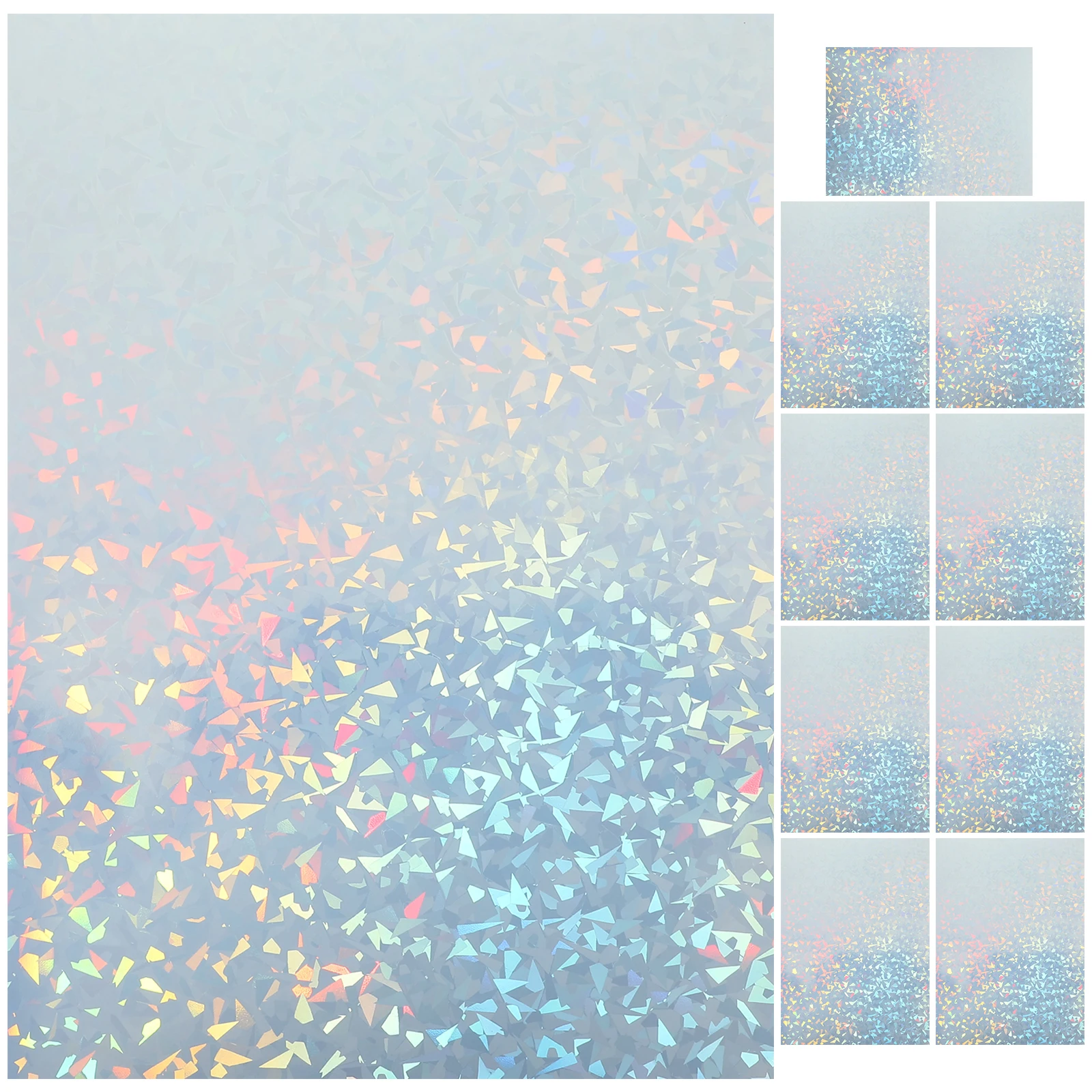 Vinyl Sticker Paper Shiny Holographic Printable Sheet For Printer Label Sticker Printing Craft Office Supplies Adhesive