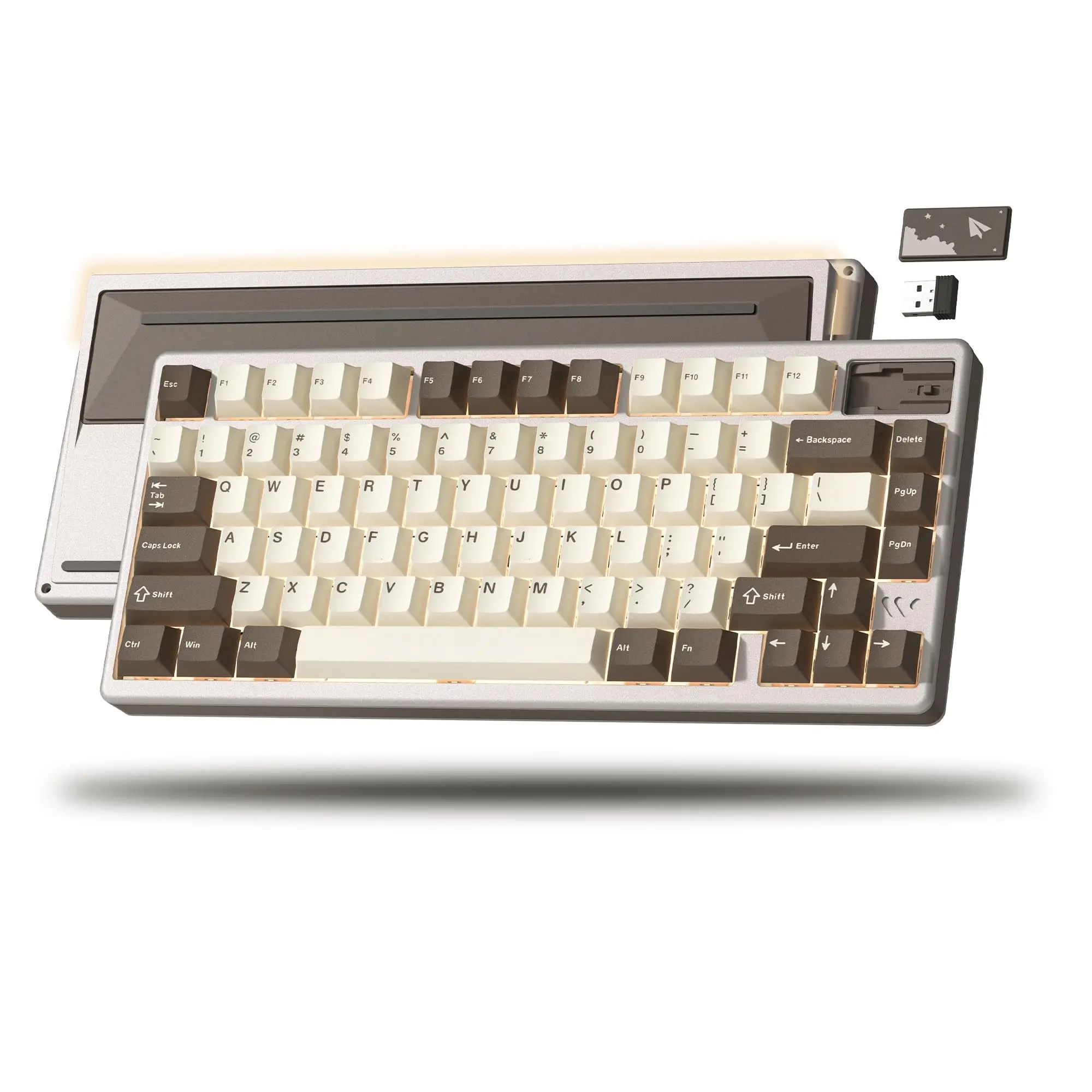 

Womier SK71PRO Brown QMK/VIA Wireless Gaming Keyboard CNC Aluminum Tri-Mode Mechanical Keyboard Hot Swap RGB Backlit Keyboard