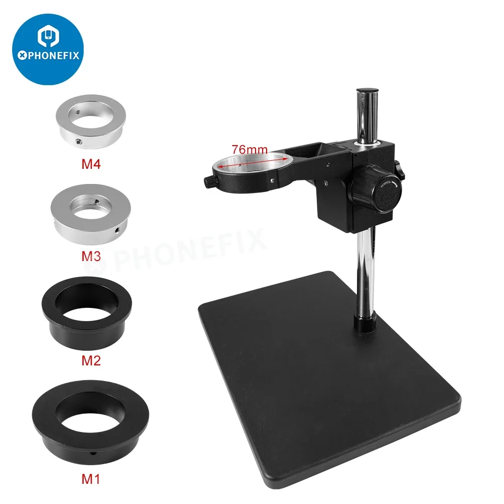 M1-M5 Monocular Lens Adapter Holder Ring For Stereo Microscope Stand Tube Bracket Aperture Conversion Ring 76mm 50mm 40mm 35mm