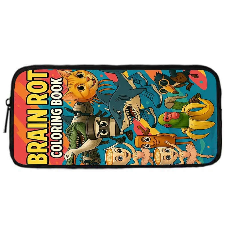 حقائب أقلام رصاص من برينروت للأطفال، حقائب أقلام رصاص مدرسية للأطفال من كارتون برين روت للفتيات، مقلمة كبيرة وبسيطة للأطفال