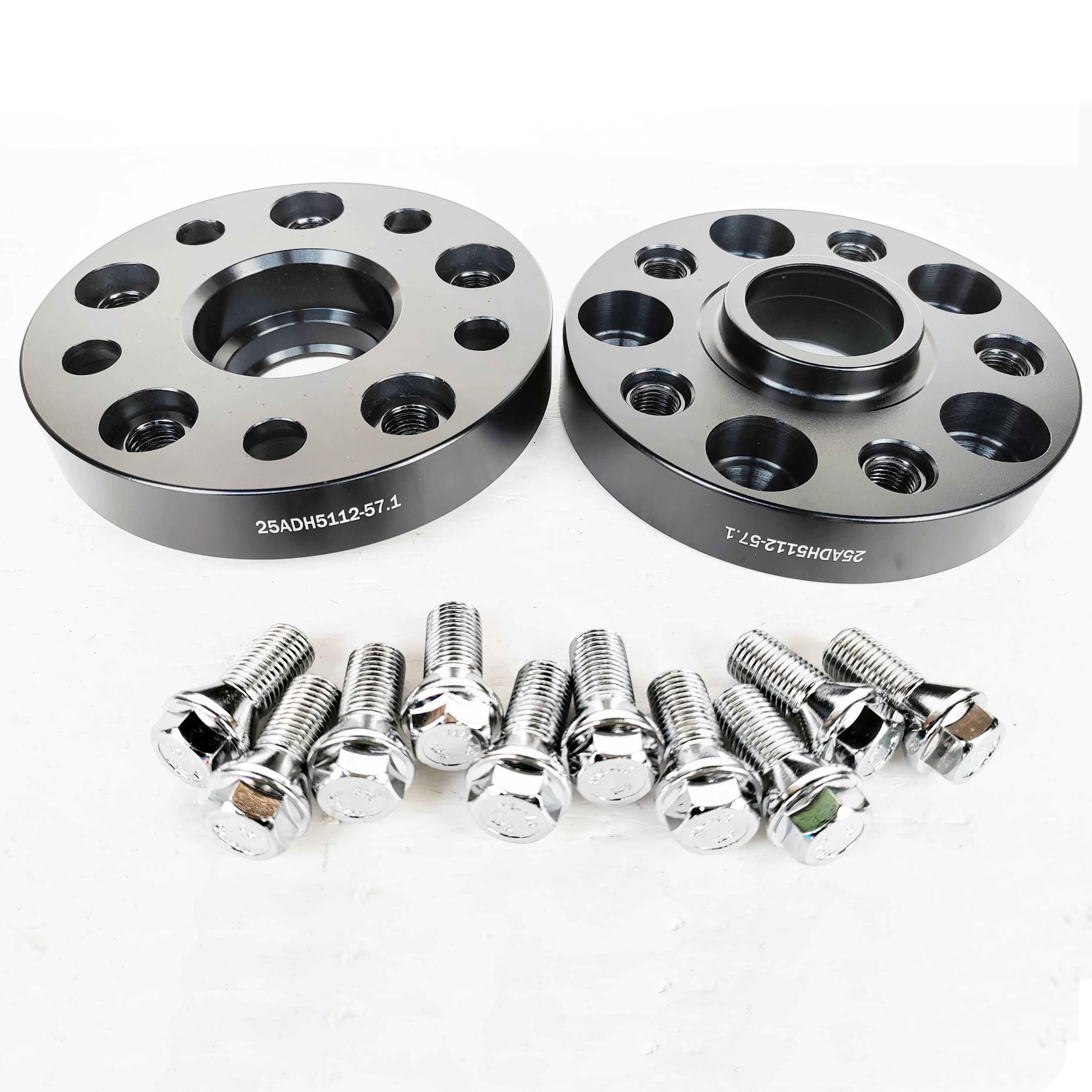 Car accessories 25MM Car Widen kit Adapter 5x112 57.1 Hub Centric Wheel Spacer 2PCS For Audi a4 b7 2007 with 10pcs 14*1.5 bolts