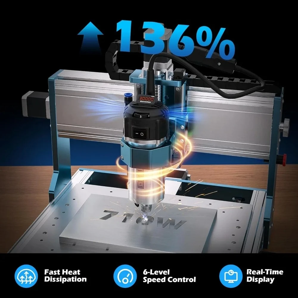 Screw Metal Engraving Aluminum Copper Acrylic Compatible High Precision CNC Router Machine 3030 PROVer MAX Linear Guide Ball