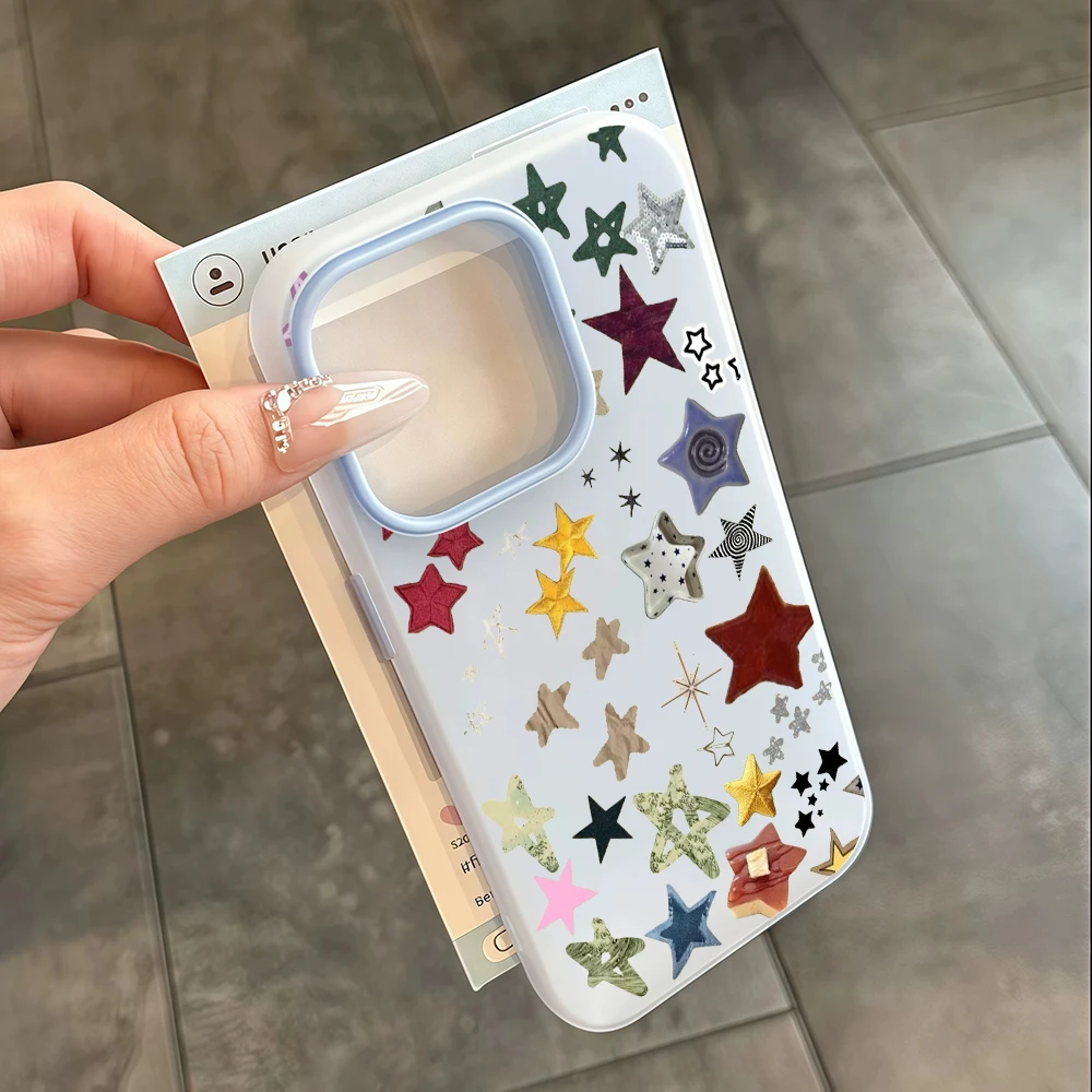 Für Samsung Galaxy S21 S26 S25 S24 S23 S22 Ultra Plus FE Hülle Retro Sterne Luxus-Cover Für A37 A36 A54 A55 A56 Stoßfeste Schutzhülle – Detail 7