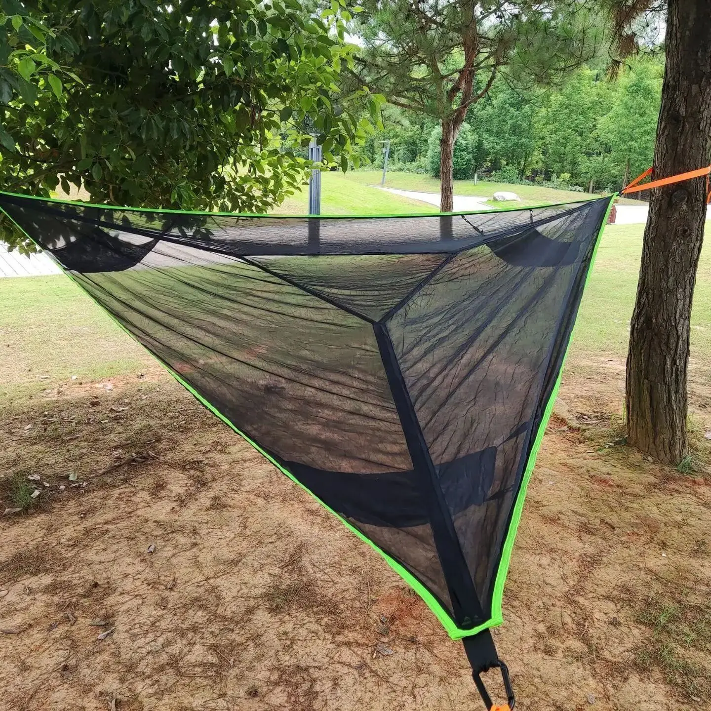 

New Triangular Big Hammock, Can Be Used By Multiple People, Mesh Bed, Thickened And Portable, Home Camping Outdoor