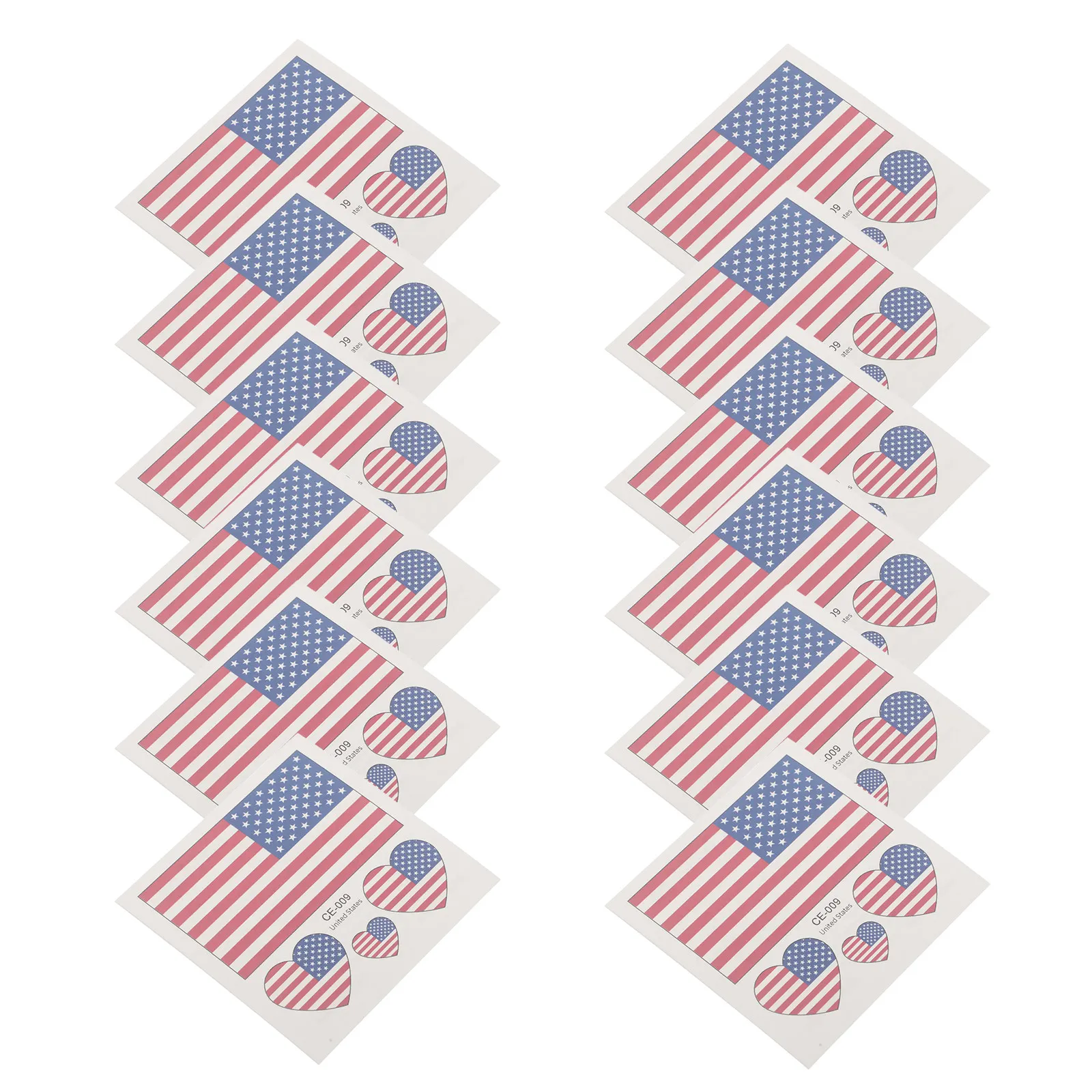 60Pcs Patriotic Usa Flag Face Tattoos Easy Apply Remove Temporary Tattoos for July 4Th Memorial Day Veterans Day Festive Look