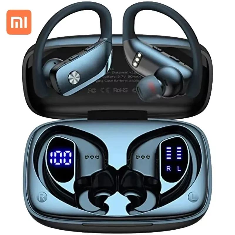 XIAOMI Bluetooth Wireless Earphones Mijia T17 EarHooks In Ear Headphones 48 Hours Play Game Headset Waterproof Sports Earbuds