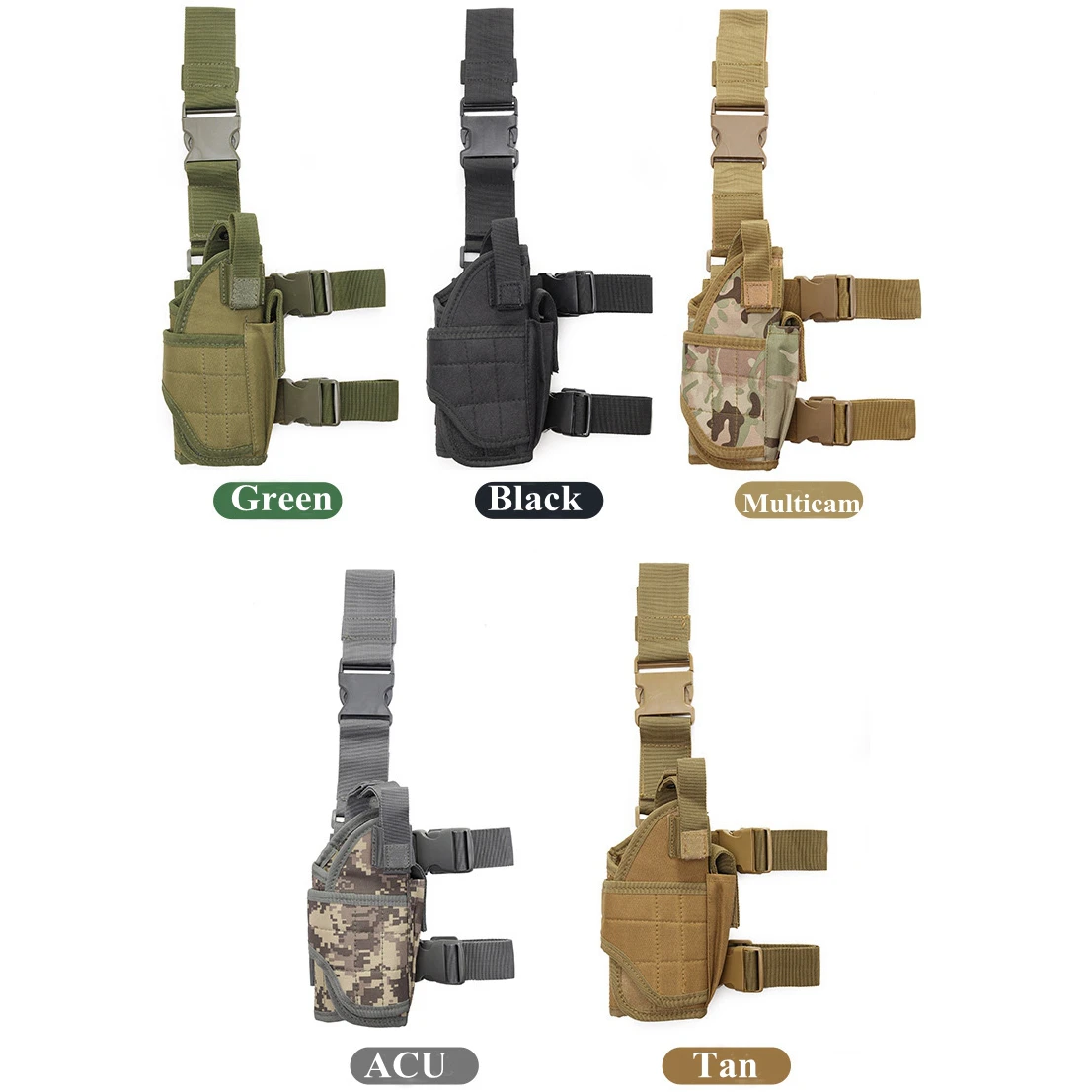 Universal Drop Leg Gun Holster Right Handed Tactical Thigh Pistol Bag Pouch Legs Harness for All Handguns