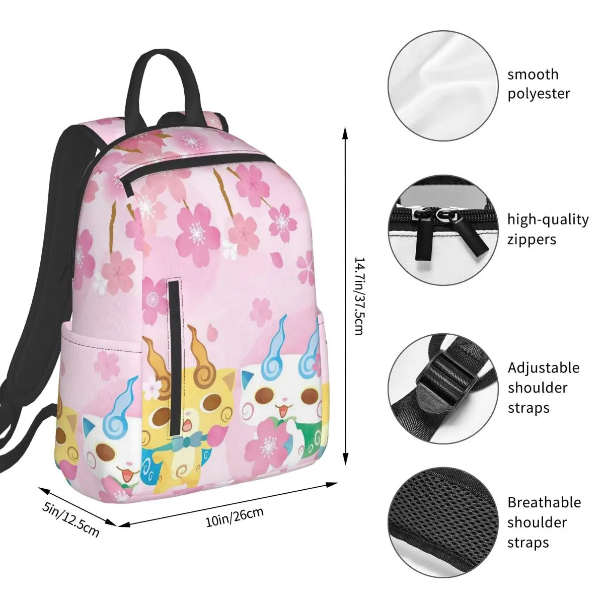 Yo-Kai Watch Cartoon Game (21) Backpack Student BookBag Boys Girls School Bag Computer Shoulder Bags Men Women