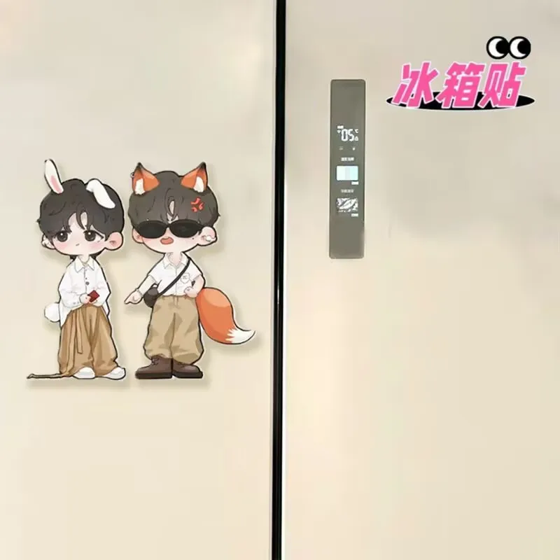 "الحب العكسي" " Zhan Xuan Liu Xuan Cheng" مغناطيس الثلاجة من الأكريليك يجذب مغناطيسي لتزيين غرفة المعيشة والإبداع