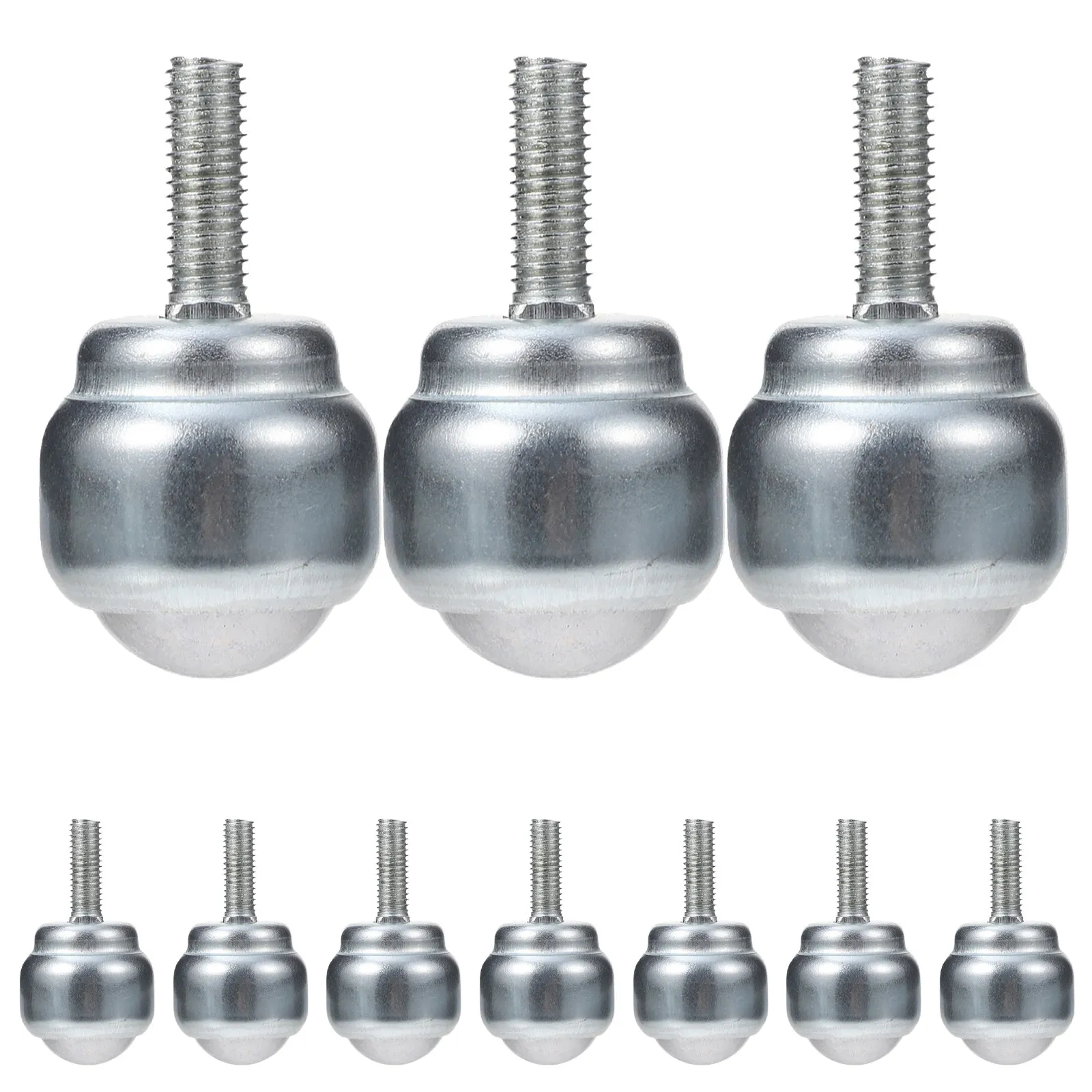 10Pcs Threaded Stem Ball Caster Wheels Steel Universal Swivel Casters 360 Rotation Workbench Roller Balls Small Appliance Caster