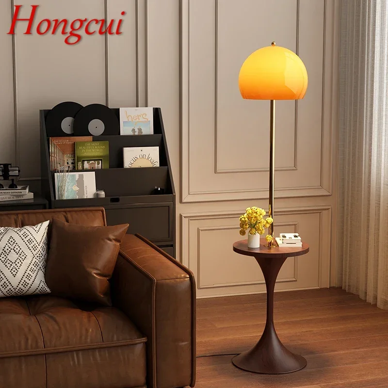 Hongcui Contemporary Floor Lamp Luxury Living Room Bedroom Study Villa Hotel LED Retro Creativity Decorative Standing Light