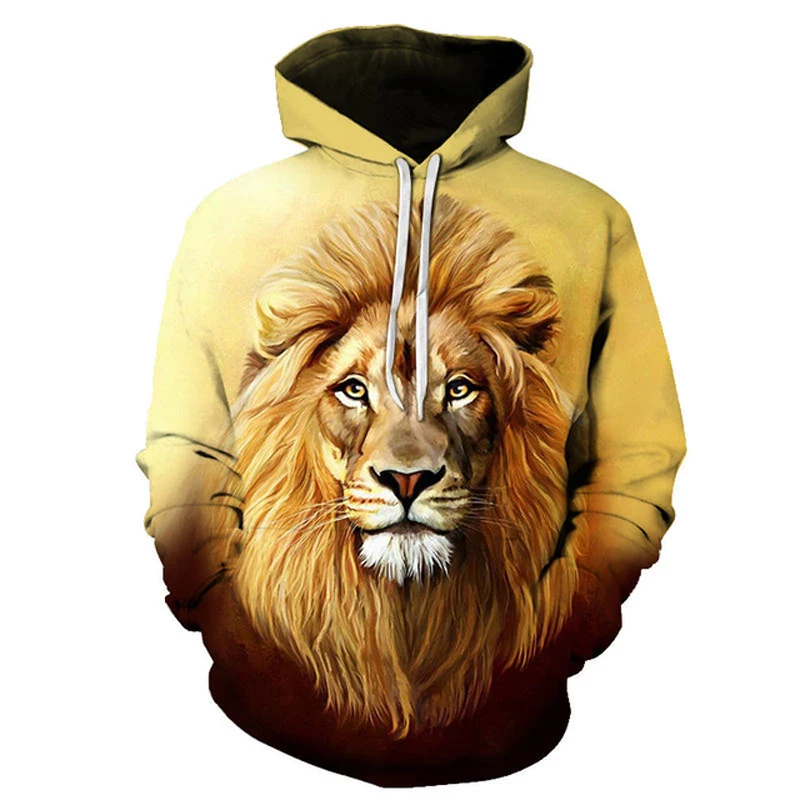 Lion Brave Fashion Style 3D Printed Hoodies Harajuku Unisex Pullovers Hoodie Casual Sweatshirts Street Top Tracksuit