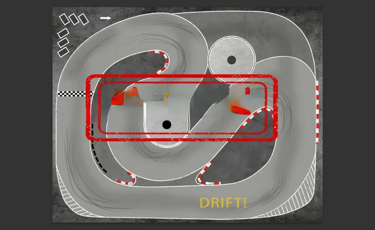 for MINI-Z MINI-Q HGD1 DRZ1/28 1/24 Simulation Mosquito Car Professional Drift Track