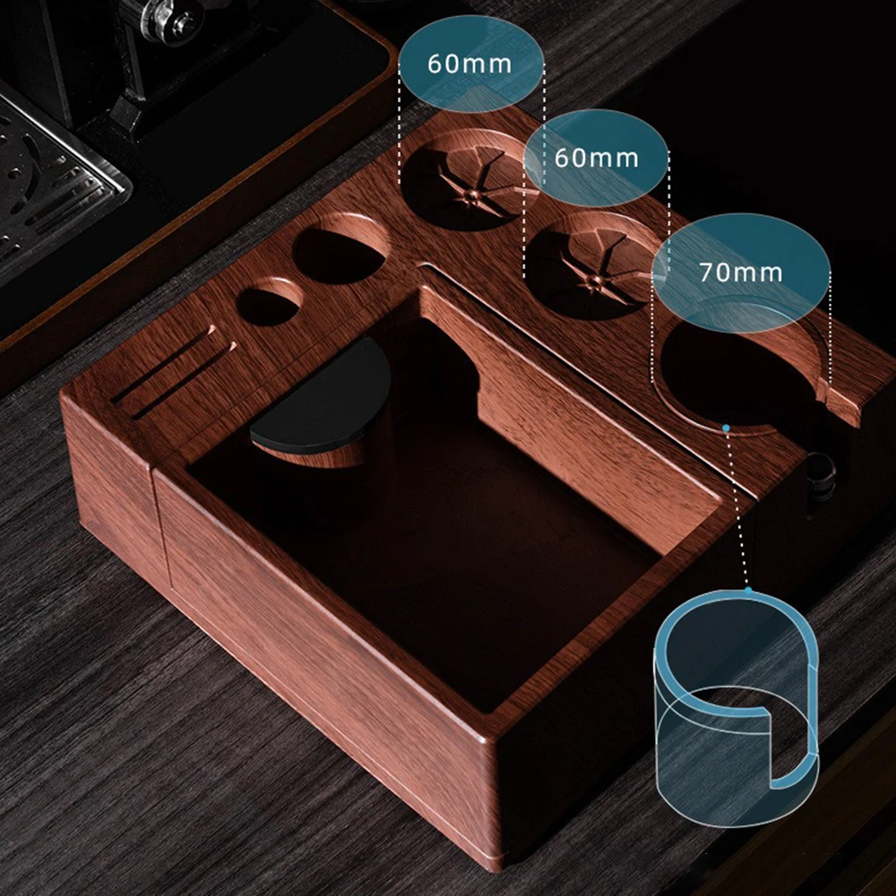 51/53/58mm Universal Coffee Powder Press Holder Multi-function Tamper Storage Base Removable Slag Powder Box Handle Bracket