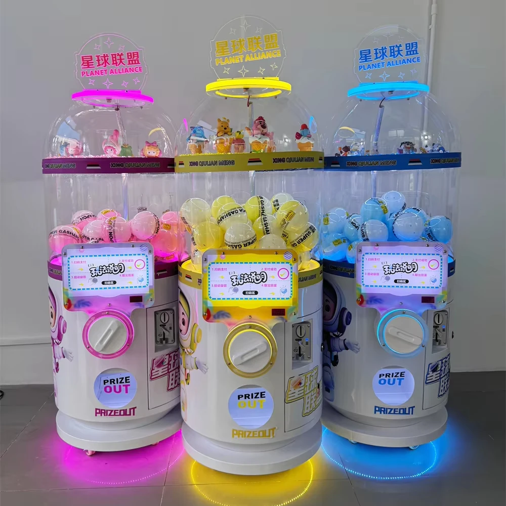 

Профессиональный витой игрушечный автомат Gashapon, 220 В, прочный металлический пластиковый дизайн для детских развлечений