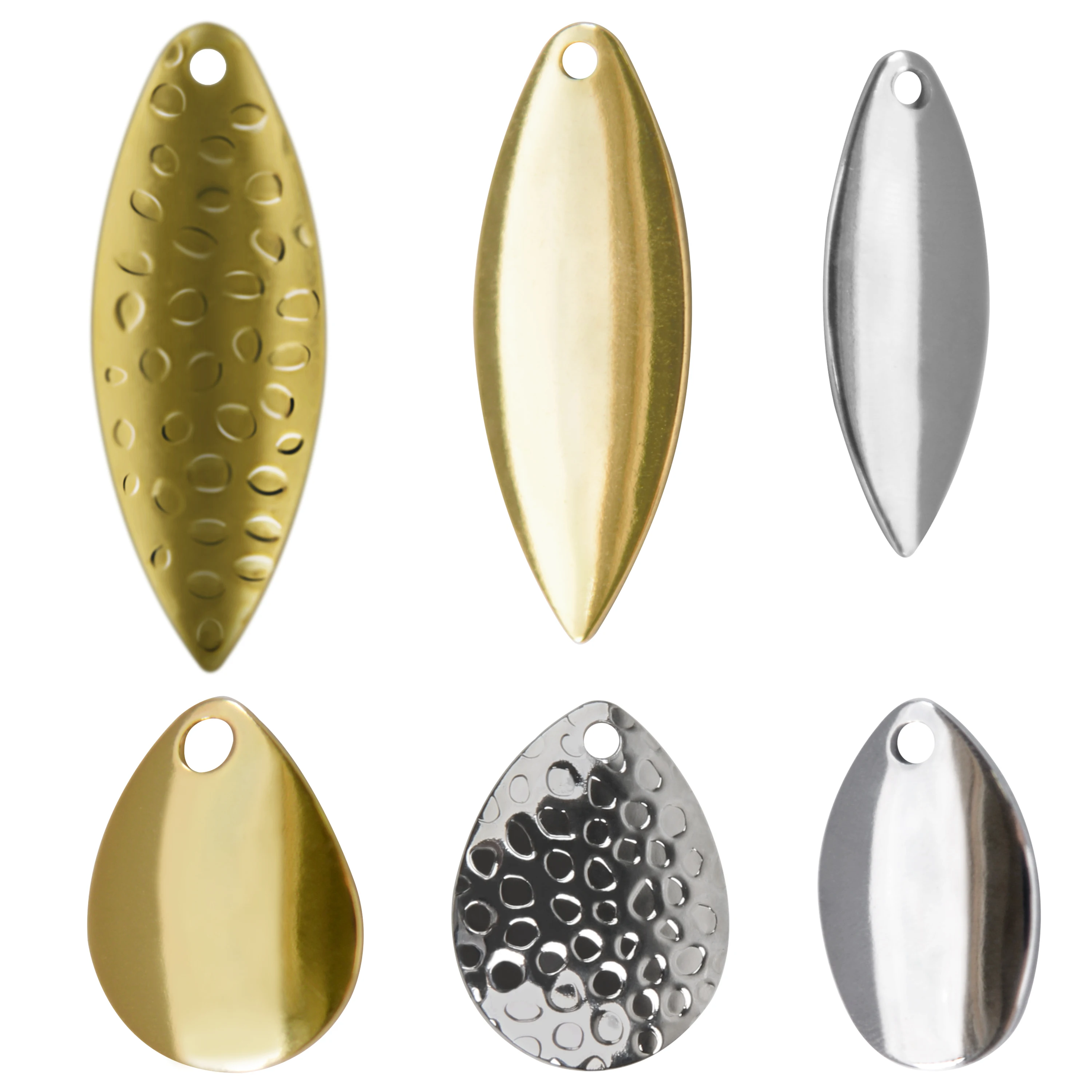 10 cuchillas giratorias de Metal de sauce Colorado de piezas, señuelo de cuchara de pesca de fácil giro para Spinnerbait Buzzbait, señuelo de lubina