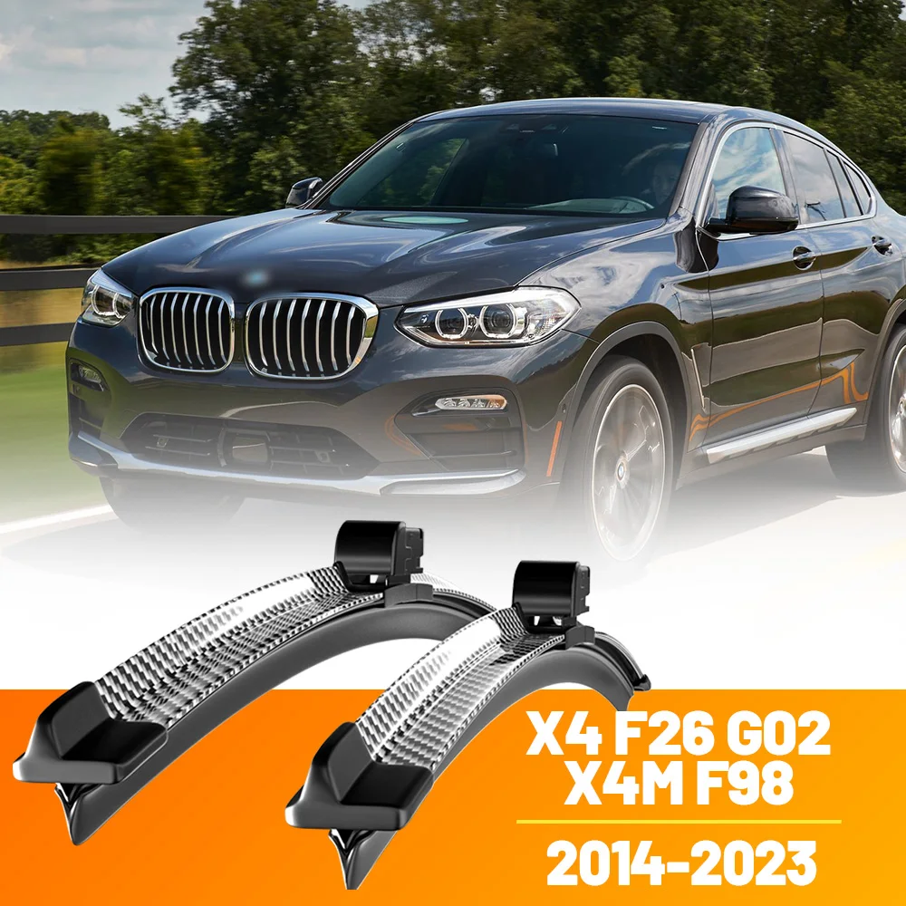 2 stücke Frontscheibe Scheibenwischerblätter Carbon Faser Scheibenwischer Für BMW X4 F26 G02 X4M F98 2014-2023 2015 2017 2018 2019 2020