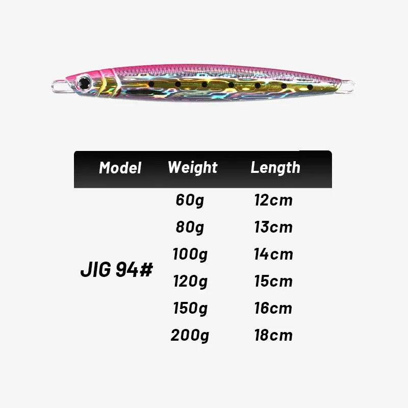 60g-200g 3D Print Majorcraft Artificial Vertical Spoon Bait Carp Spinning Sea Fishing Items Metal Fast Sinking Jigpara