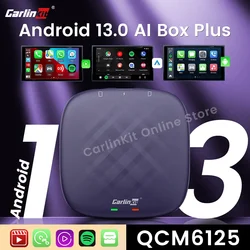 Carlinkit-Dispositivo de Tv inalámbrico para coche, dispositivo con Android 13, Ai Box, 8 núcleos, CarPlay, GNSS para Youtube, Netfilx, IPTV, Spotify, OEM, CarPlay con cable