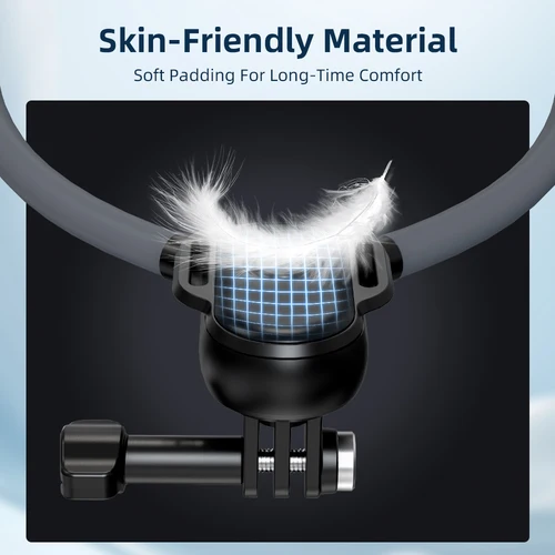 Imagen 2 del producto Soporte de montaje en cuello Flymile para DJI Action 5 Pro/Osmo 360/Insta360 Ace Pro 2/Gopro 13 12 accesorios cámara POV montaje correa para el pecho