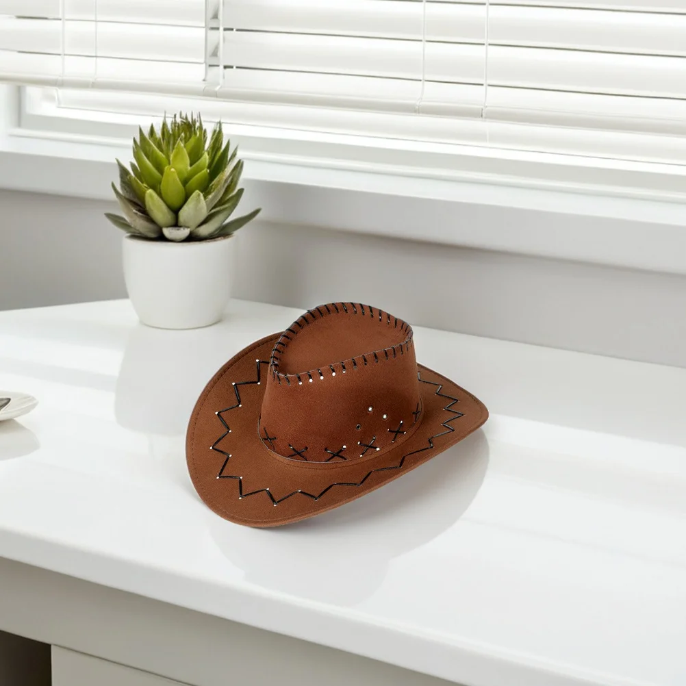 1 Set Cowboy Cosplay Requisiten Western Kostüm Zubehör Cowgirl Hut Dreieck Bandana Dress Up Kopfbedeckung Für Männer Frauen Halloween