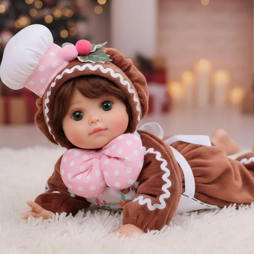 18 Inch Gingerbread Man Christmas Reborn Baby Doll Toy Figure Gift