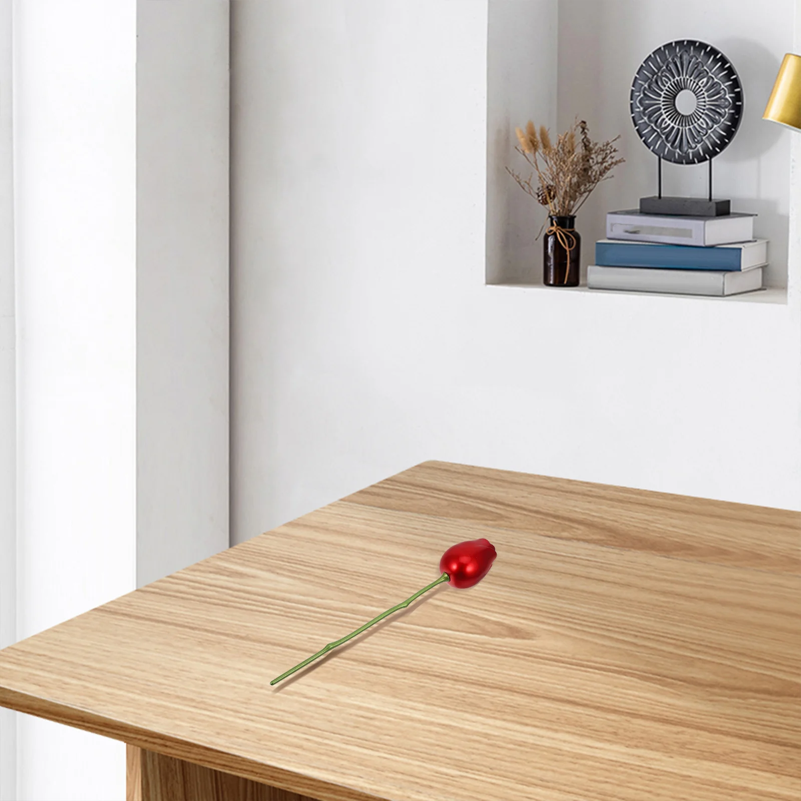 Red Rose Ring Box Elegant Floral Engagement Proposal Wedding Anniversary Valentines Day Jewelry Earring Storage Gift Box