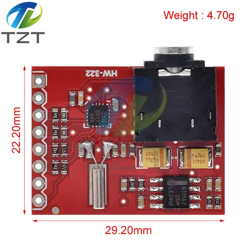 DIYTZT  Si4703 RDS FM Radio Tuner Evaluation Breakout Module For Arduino AVR PIC ARM Radio Data Service Filtering Carrier Module