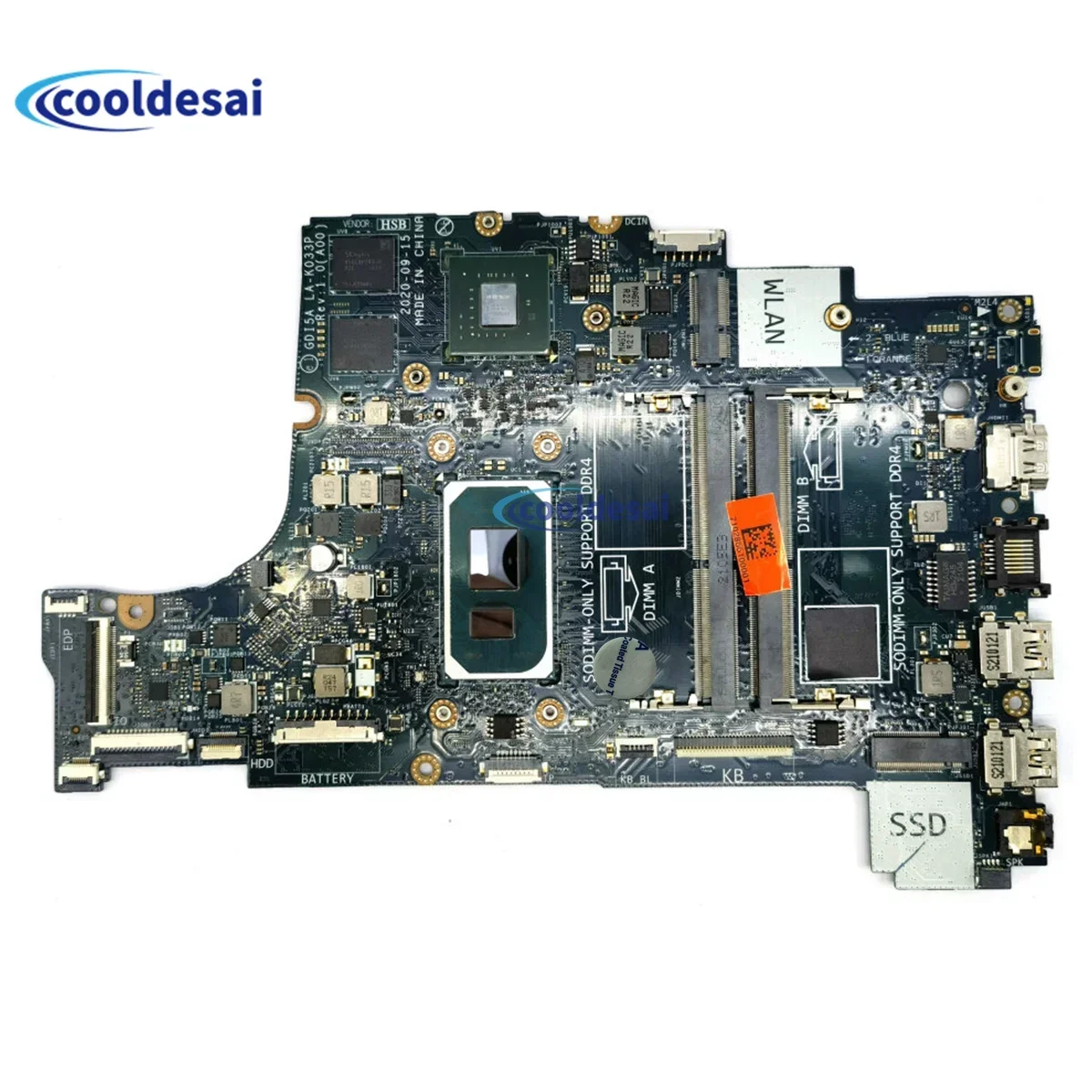 

GD15A LA-K033P для Dell Inspiron 3500 3501 Vostro 3400, материнская плата для ноутбука с процессором I5-1135G7 I7-1165G7, графический процессор MX330, 2G, DDR4, протестировано