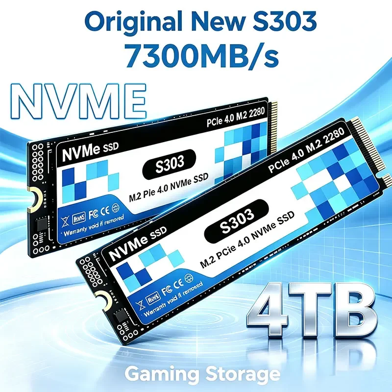 M.2 Sata 3.0 2280 NVME 7300MB/s 500GB 1TB 2TB 4TB SSD Internal Solid State Hard Disk M2 SSD Drive for Laptop PC Desktop