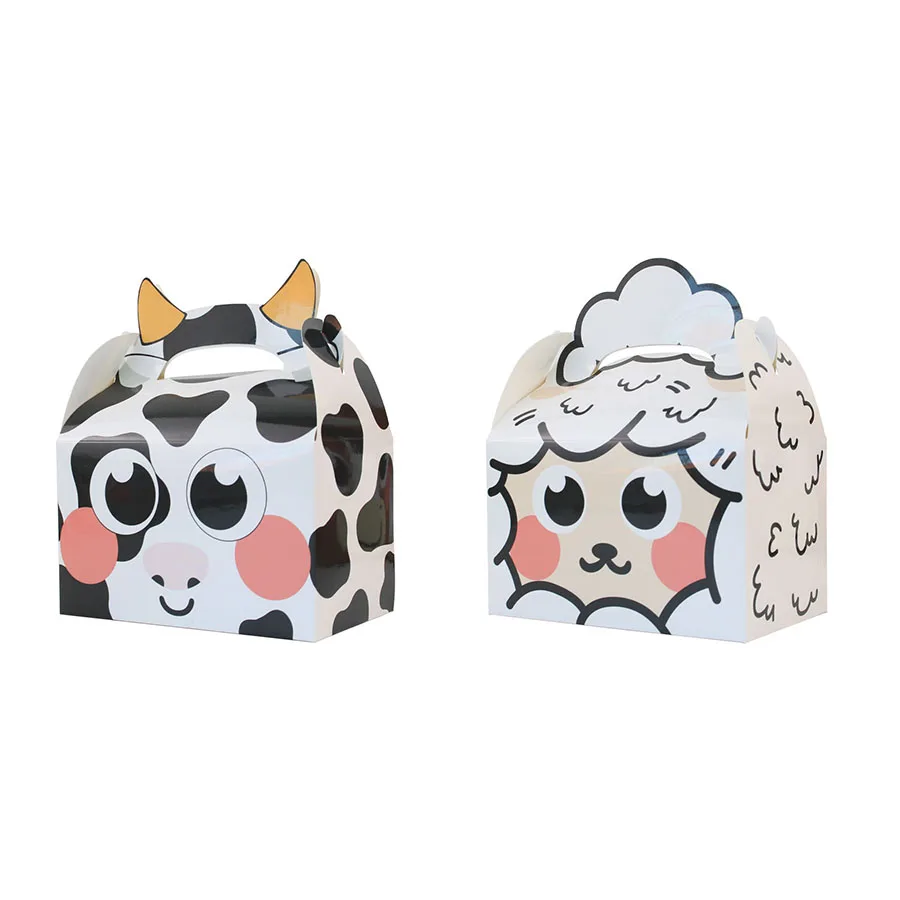 25/50PCS Eid AL-Adha Sheep Cow Handle Treat Box Ramadan Decorations Kareem Gift Cookie Box Islamic Muslim Happy al-Fitr Eid DIY