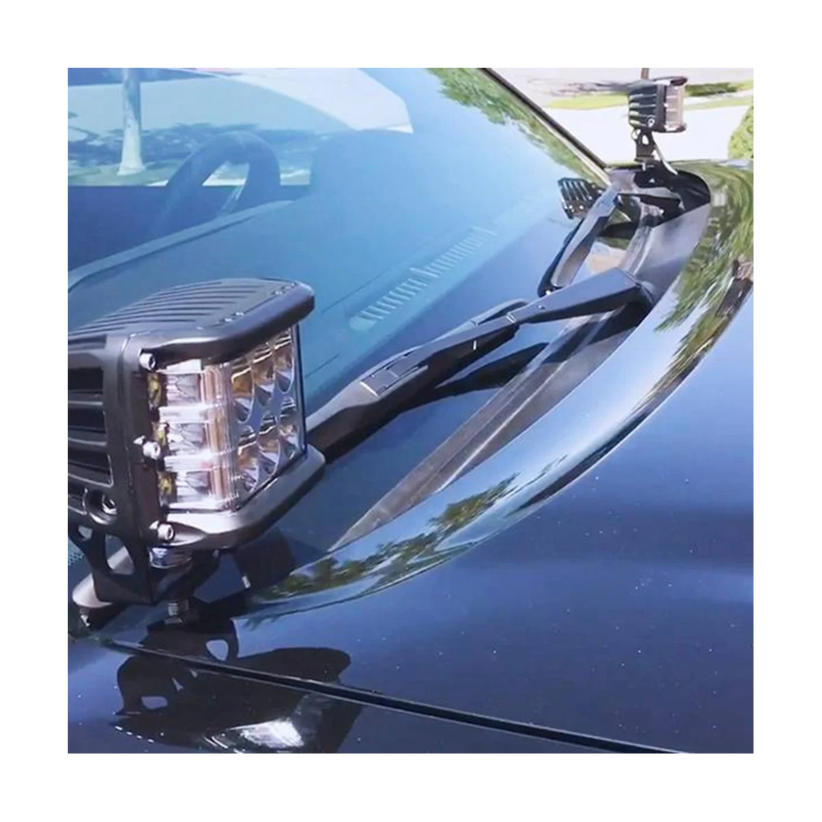 LED Light Pod Metal Hood Mount Bracket Kit Ditch Hood Light Brackets for 2016-2020 Toyota Tacoma