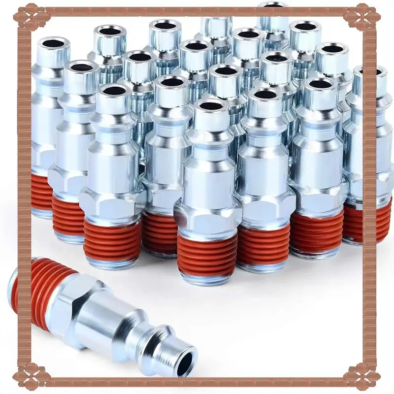 

24-часовая доставка, внешняя резьба, быстроразъемный соединитель с наружной резьбой, 1/4 дюйма, 20 шт., набор - пневматический стиль США