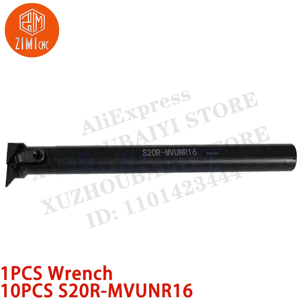 1 buah S20R-MVUNR16 Mesin Bubut CNC Internal Batang Bor Tempat Alat Putar Untuk VNMG1604 alat CNC mesin bubut logam mekanis alat pemotong