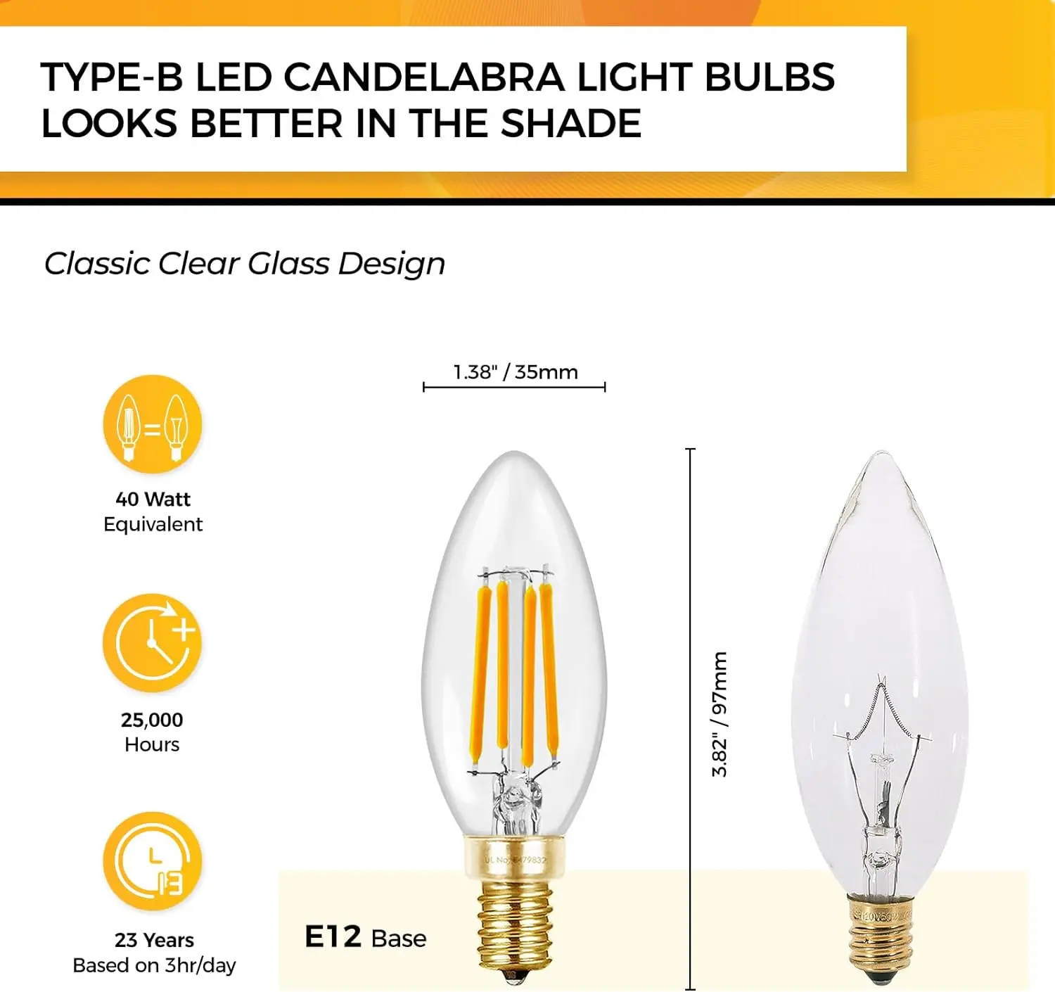 Imagem -02 - Lâmpadas Led Reguláveis Candelabro Lustre 90 Mais Cri 60 w 2700k Branco Macio E12 B11 6w 550l